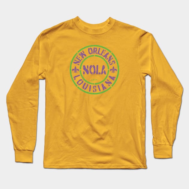 New Orleans, NOLA, Louisiana Long Sleeve T-Shirt by jcombs